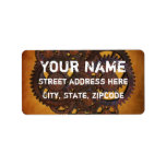 Steampunk Rusty Gears Personalized Address Label