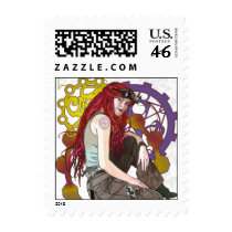 Steampunk Sally Postage stamps