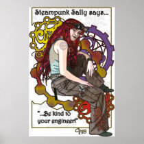 Steampunk Sally Poster posters