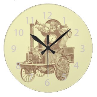 steampunk Santa Claus in goggles Wall Clocks