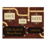 Steampunk Save-The-Date Postcard