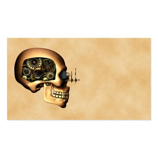 Steampunk Skull Business Card Templates (front side)