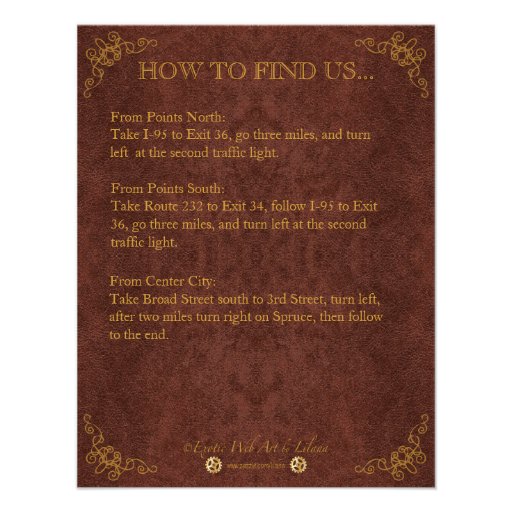 Steampunk Small Rectangular Invitation