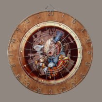 Steampunk Space Chimp Porthole Darts dartboards