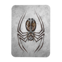 Steampunk Spider on Rough Steel Flexible Magnet