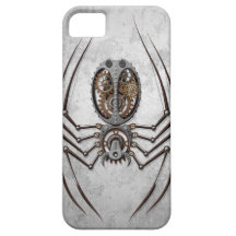 Steampunk Spider on Rough Steel iPhone 5 Cases
