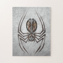 Steampunk Spider on Rough Steel Jigsaw Puzzles