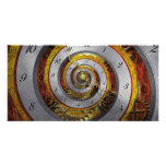 Steampunk - Spiral - Infinite time Customized Photo Card