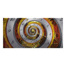 Steampunk - Spiral - Infinite time Customized Photo Card