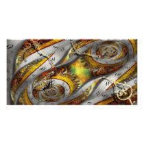 Steampunk - Spiral - Space time continuum Custom Photo Card