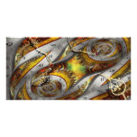 Steampunk - Spiral - Space time continuum Custom Photo Card