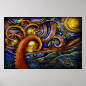 Steampunk - Starry night Poster