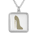 Steampunk Style Stiletto Shoe Art Pendant