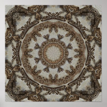 Steampunk Sweetheart Mandala Poster