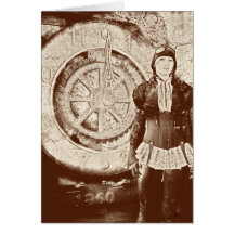 Steampunk Sylvia Greeting Card