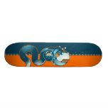 Steampunk tapeworm skateboard deck