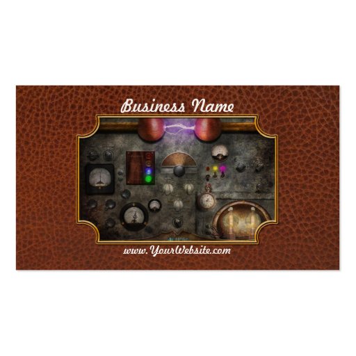 Steampunk - The Modulator Business Card Templates (front side)