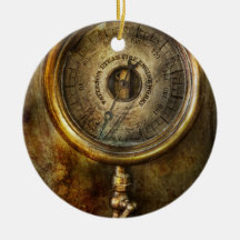 Steampunk - The pressure gauge Christmas Ornament
