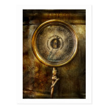 Steampunk - The pressure gauge Post Card