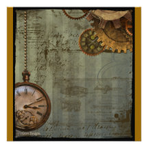 Steampunk Time Machine Custom Invitation