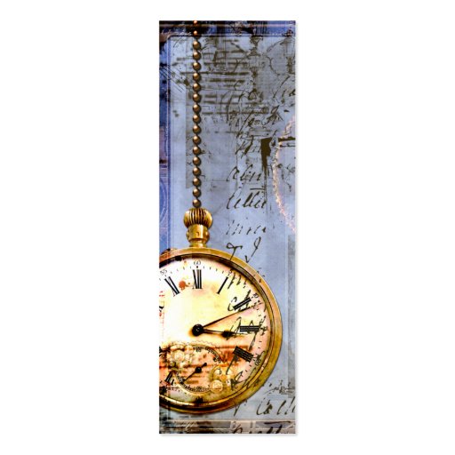 Steampunk Time Machine Pocket Watch Business Card (front side)