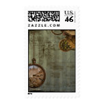 Steampunk Time Machine Postage Stamps
