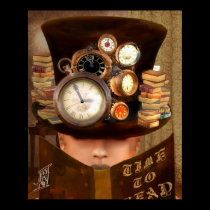 Steampunk - "Time to Read" posters