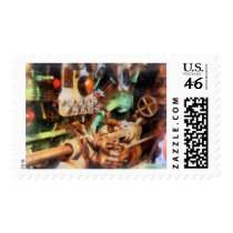 Steampunk - Torpedo Controls Postage Stamp
