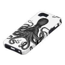 Steampunk Tough Kraken - Victorian Octopus iPhone 5 Case