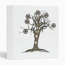 steampunk tree 3 ring binders