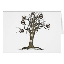 steampunk tree cards