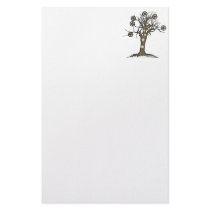 steampunk tree stationery design