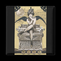 Steampunk Typewriter Muse Magnet