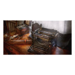 Steampunk - Typewriter - The secret messenger Personalized Photo Card