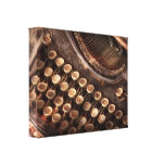 Steampunk - Typewriter - Too tuckered to type Gallery Wrapped Canvas