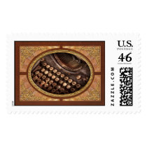 Steampunk - Typewriter - Too tuckered to type Stamps