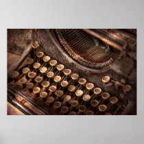 Steampunk - Typewriter - Too tuckered to type Posters