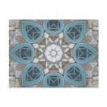 Steampunk Verdigris Window Mandala Postcard