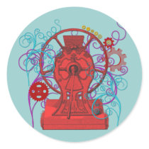 Steampunk Victorian Brass Machine Art stickers by greenbaby Steampunk Victorian Brass Machine Art stickers