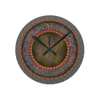 Steampunk Vintage Round Clock