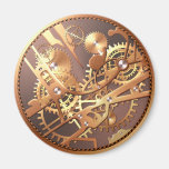 steampunk watch gears fridge magnet
