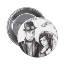 Steampunk Wedding - Button