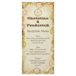 Steampunk Wedding, menu and program Personalized Rack Card