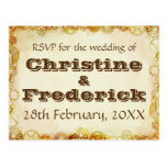 Steampunk Wedding, RSVP postcard postcards