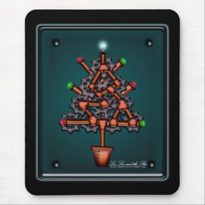 Steampunk Xmas, mousepad by kasei_lee