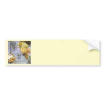 Steampunk & Yellow Roses Bumper Sticker