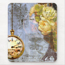 Steampunk & Yellow Roses Mousepads