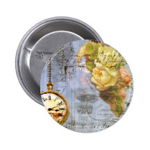Steampunk & Yellow Roses Pins