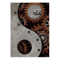 Steampunk Yin Yang Business Card Templates