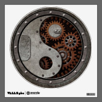 Steampunk Yin Yang wall decals